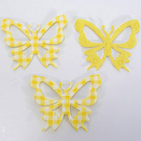 52mm CHECKED BUTTERFLIES-Yellow