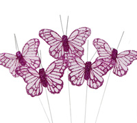 6cm SHEER BUTTERFLY-Pink