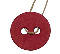 CARDBOARD BUTTON GIFT TAG-Red Kraft