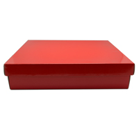 LARGE SHIRT BOX and LID PACK-Gloss Red