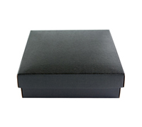 Easy Fold-Chocolate Box (Base and Lid)-Black Linen