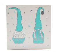 GIFT CARD NORDIC GNOMES-Silver-Tiffany on White