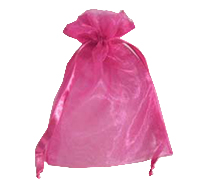 ORGANZA BAG SMALL-Hot Pink