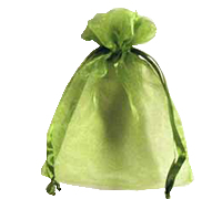 ORGANZA BAG SMALL-Lime