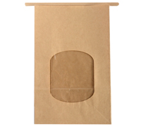 PAPER BAG with WINDOW LARGE PACK-Natural Kraft