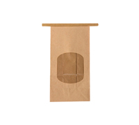 PAPER BAG with WINDOW EXTRA SMALL PACK-Natural Kraft
