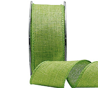 38mm WIRE-EDGED PLAIN WEAVE-Lime