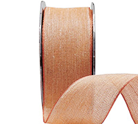 40mm WIRE-EDGED NATURAL WEAVE-Tangerine