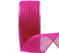 38mm WIRE-EDGED CREPEMET-Hot Pink