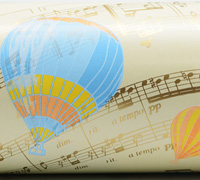 MUSICAL BALLOON WRAP-Cream-Blue-Yellow-Orange