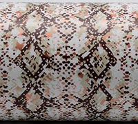 5mt x 50cm SNAKESKIN WRAP-Beige-Brown-Copper on White