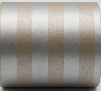 SOLID STRIPE WRAP-Silver-Silver on Kraft