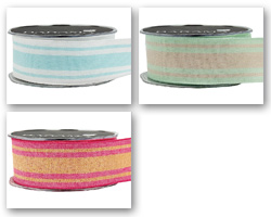 38mm WIRE-EDGED CANDY STRIPE
