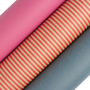 PLAIN COLOURS & STRIPED WRAPPING PAPER
