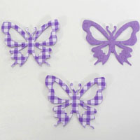 52mm CHECKED BUTTERFLIES-Lavender