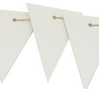 CARBOARD BUNTING TAG-White