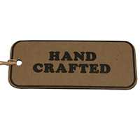 CARDBOARD HAND CRAFTED GIFT TAG-Black on Natural Kraft