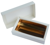 CHOCOLATE BOX with LID SMALL-Pelle Bianco