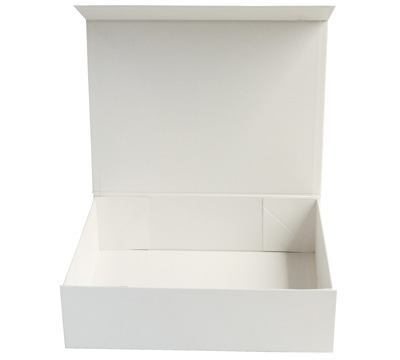MAGNETIC LID TRIPLE BOX-White Linen #3