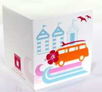 GIFT CARD COMBI-Tangerine-Pink-Tiffany on White