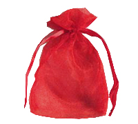 ORGANZA BAG SMALL-Red