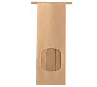 PAPER BAG with WINDOW SMALL PACK-Natural Kraft