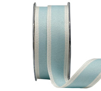 25mm WOVEN EDGE STITCHED-Pale Blue