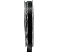 10mm P'SATIN with METALLIC EDGE-Black-Silver